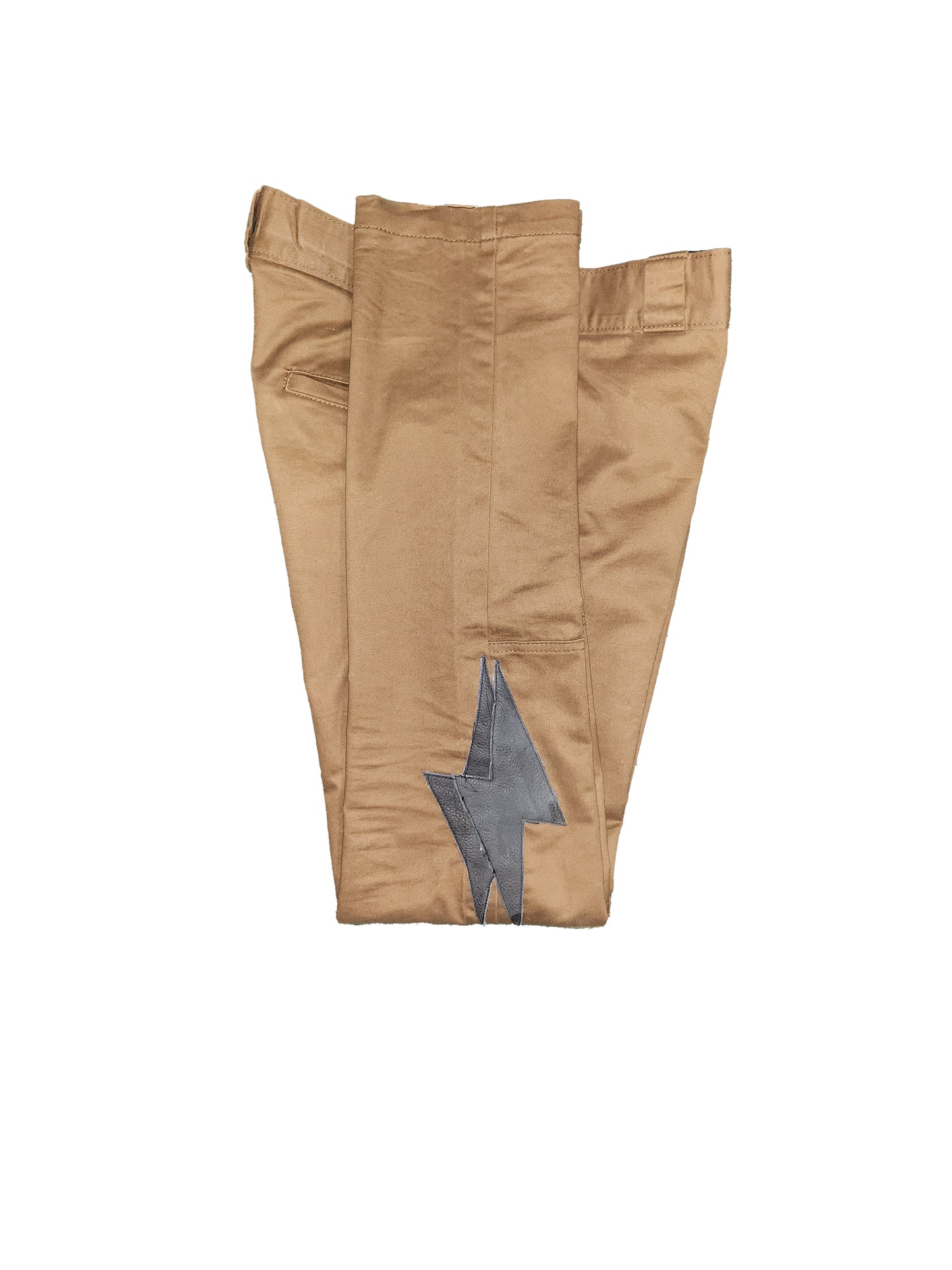 Leather Lightning Bolt Pants (Brown)