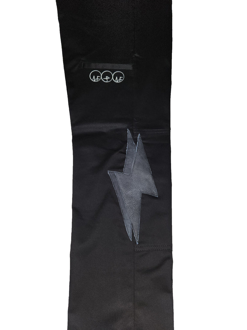 Leather Lightning Bolt Pants (Black)