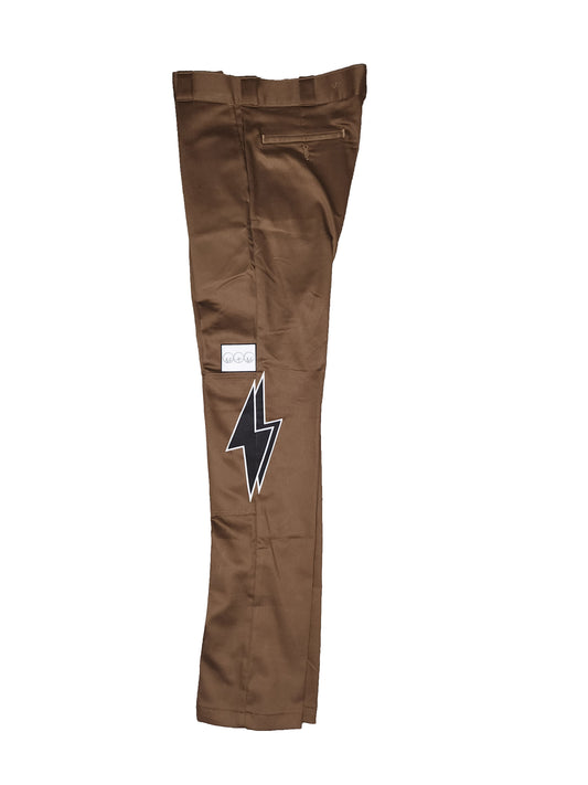 Lightning Bolt Pants (Brown)