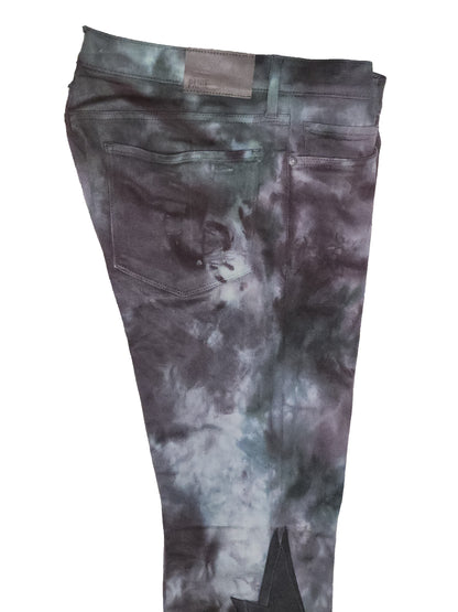 DOUBLE LEATHER TYE DYE PANTS