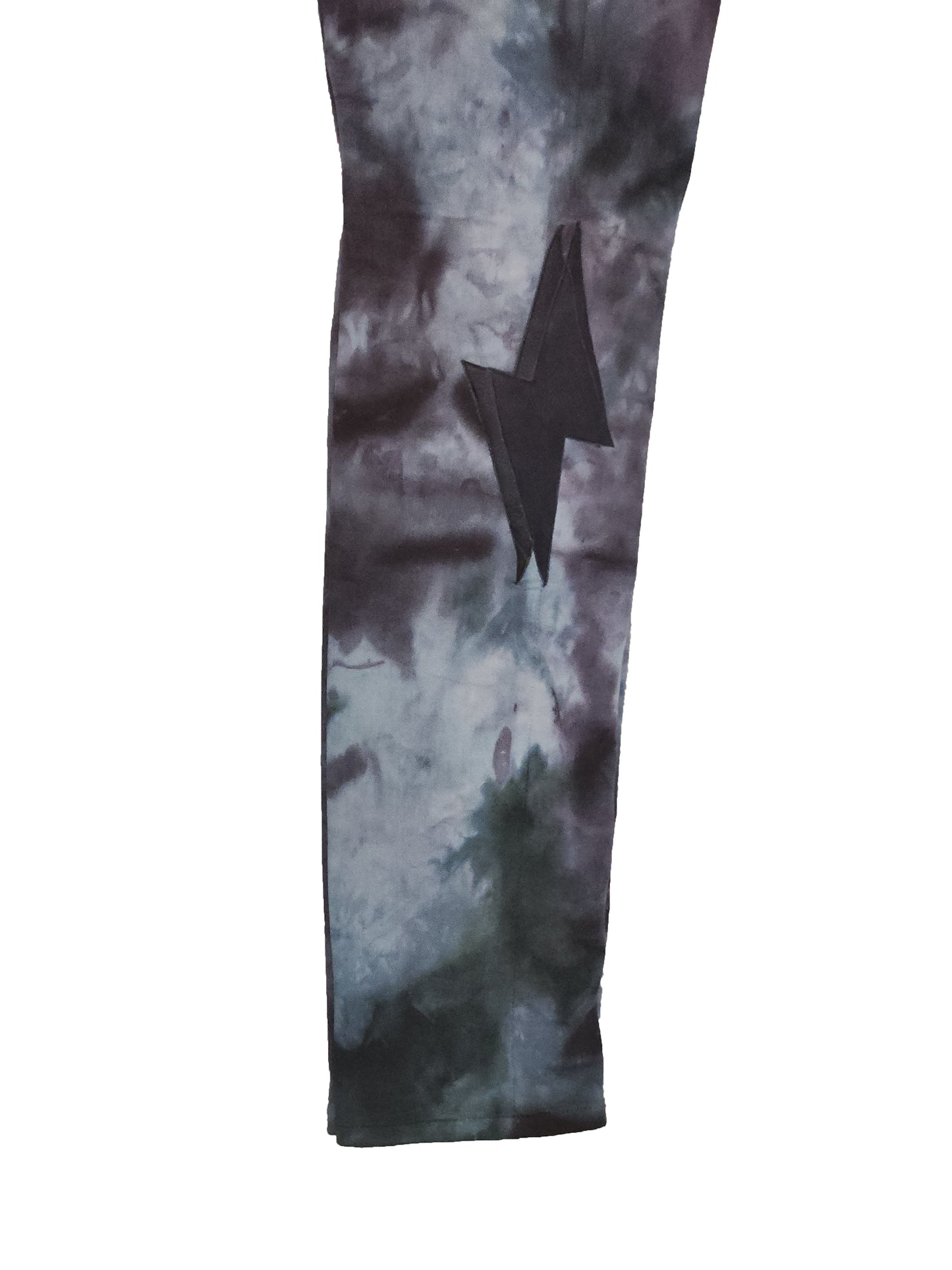 DOUBLE LEATHER TYE DYE PANTS