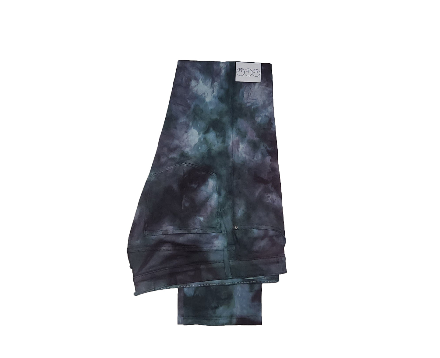 DOUBLE LEATHER TYE DYE PANTS