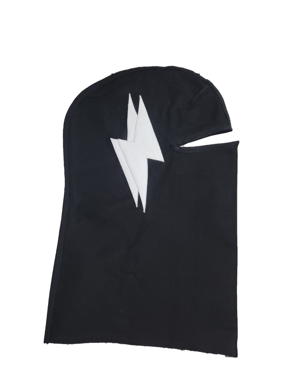 Double Leather Lightning Bolt With Zipper (White)