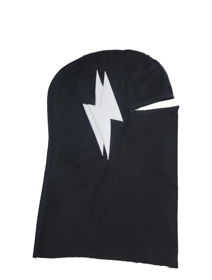 Double Leather Lightning Bolt With Zipper (White)
