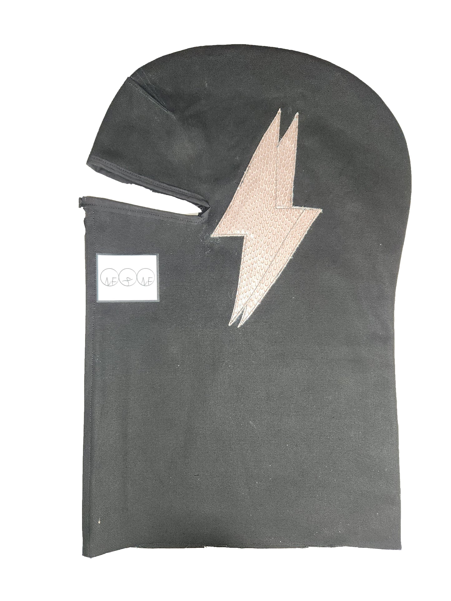 Snake Embossed Double Leather Lightning Bolt